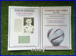 Manchester United Signed Album Page 1955 1956 By Duncan Edwards Busby Babe