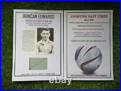 Manchester United Signed Album Page 1955 1956 By Duncan Edwards Busby Babe