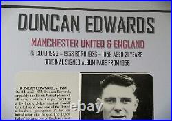 Manchester United Signed Album Page 1955 1956 By Duncan Edwards Busby Babe