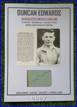 Manchester United Signed Album Page 1955 1956 By Duncan Edwards Busby Babe