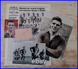 Manchester United Signed Album Page 1955 1956 By Duncan Edwards & Tommy Taylor