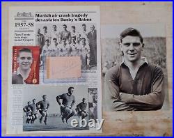 Manchester United Signed Album Page 1955 1956 By Duncan Edwards & Tommy Taylor