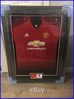 Manchester United Signed And Framed Shirt From Everton Match 28/10/18 COA