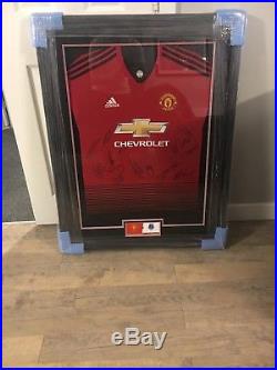 Manchester United Signed And Framed Shirt From Everton Match 28/10/18 COA