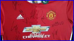 Manchester United Signed Autograph Shirt Adidas Jersey Lukaku Rashford Pogba Mou