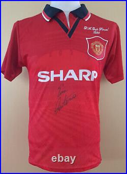 Manchester United Signed Eric Cantona 1996 FA Cup Final Shirt Photo Proof COA