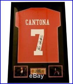 Manchester United Signed Eric Cantona Framed T Shirt SUPERB ITEM Value @ £199