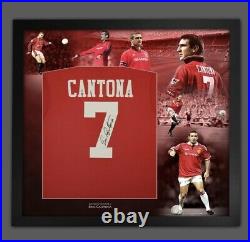 Manchester United Signed Eric Cantona Shirt 5 Only LeftSUPERB ITEM @ Only £399