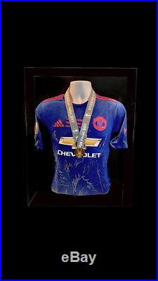 Manchester United Signed Europa League Final Adidas Shirt & Medal Display 2017