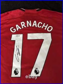 Manchester United Signed Garnacho Shirt Authentic
