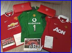 Manchester United Signed Shirt Collection X3 Offical Club Issued Coa VIDIC Blind