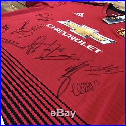 Manchester United Signed Shirt Man Utd Club COA Autograph Jersey Memorabilia