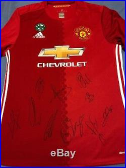 Manchester United Signed Team Shirt 16/17 With Certificate Of Authenticity