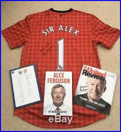 Manchester United Sir Alex Ferguson Signed Shirt, Autobiography & Programmes