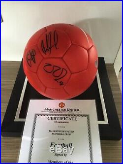 Manchester United Squad Signed Ball 2006-7 X14 Offical Club Issued Coa Solskjaer
