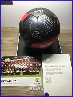 Manchester United Squad Signed Ball 2009-10 Official Club Issued Coa Rooney Etc