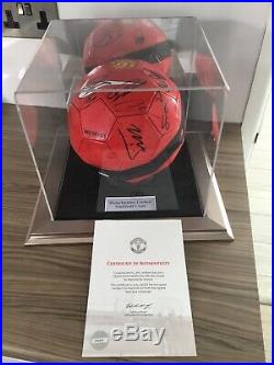 Manchester United Squad Signed Ball 2013 Champions Official Club Issued Coa