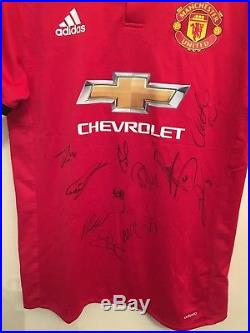 Manchester United Squad Signed Europa League Winners Home Shirt 2016/2017