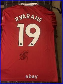 Manchester United Star Varane Signed Shirt