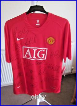 Manchester United Team Signed XL Football Shirt Season 2009/2010 New With Tags