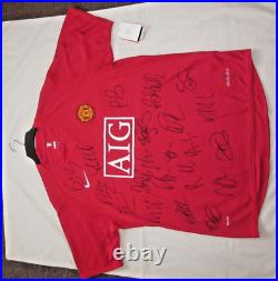 Manchester United Team Signed XL Football Shirt Season 2009/2010 New With Tags
