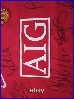 Manchester United Team Signed XL Football Shirt Season 2009/2010 New With Tags