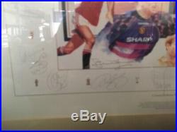 Manchester United The Ferguson Years signed framed print Beckham, Giggs, Keane