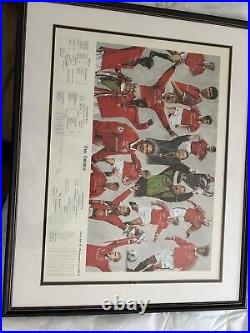 Manchester United'The Treble' Print Signed By Artist Patrick Loan