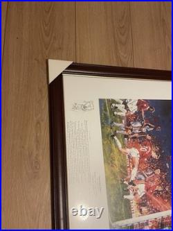 Manchester United Treble 1999, Limited Edition Hand Signed, Framed Print
