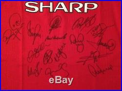 Manchester United Treble Multi Signed Shirt Champions League 99 With Guarantee