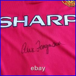 Manchester United Treble Retro Premier League Shirt Signed Alex Ferguson