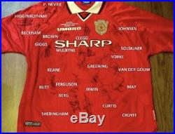 Manchester United Treble Winners 99 Squad Signed Football Shirt Jersey With COA