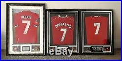 Manchester United Trio Number 7 Signed and Match Worn Shirts