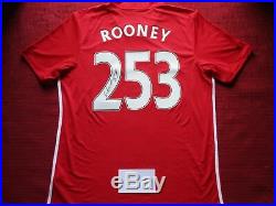 Manchester United Wayne Rooney Record Breaking Signed Shirt Jersey Photo Proof
