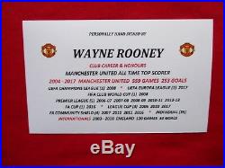 Manchester United Wayne Rooney Record Breaking Signed Shirt Jersey Photo Proof