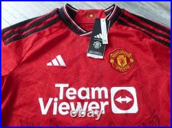Manchester United Women Signed Football Shirt x12 Women's Football, Drury, WSL