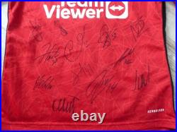 Manchester United Women Signed Football Shirt x12 Women's Football, Drury, WSL
