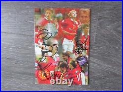 Manchester United circa 1996 1997 Genuine Multi Signed by 18 Players Card