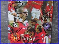 Manchester United circa 1996 1997 Genuine Multi Signed by 18 Players Card