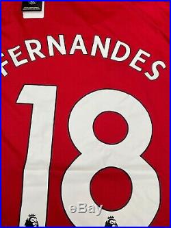 Manchester United football shirt hand signed by the Bruno Fernandes