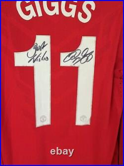 Manchester United match worn signed Giggs shirt. Known Game. CoA