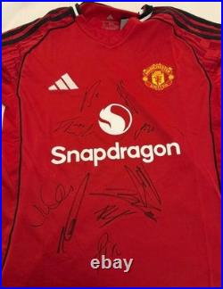 Manchester United multi signed 25/26 Home Shirt (Video Proof)