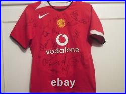 Manchester United multi year Squad Signed Home Football Shirt with COA /21485