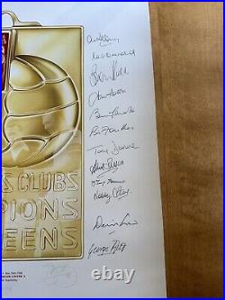 Manchester United's 1968 European Cup Winners Signed Limited Edition Poster