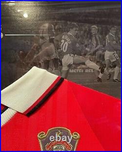 Manchester United signed 1999 Treble Champions League winners shirt Beckham