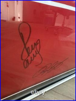 Manchester United signed Football Shirt By Ryan Giggs And Paul Scholes. Framed Manchester United signed Football Shirt By Ryan Giggs And Paul Scholes. Framed