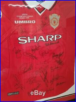 Manchester United signed certified LEGENDS 1999 treble shirt BEST, BECKHAM etc
