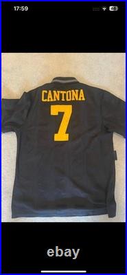 Manchester United vintage Retro Signed Cantona Shirt Manchester United vintage Retro Signed Cantona Shirt