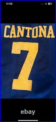 Manchester United vintage Retro Signed Cantona Shirt Manchester United vintage Retro Signed Cantona Shirt
