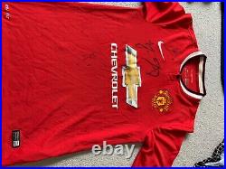 Manchester united bundle 12x shirts including hand signed shirt and more